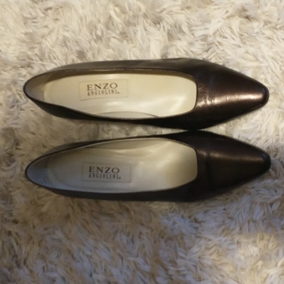 Enzo Angiolini woman's size 8M dark bronze dress shoes 2.25" heels 👠 Brazilian - Picture 2 of 12